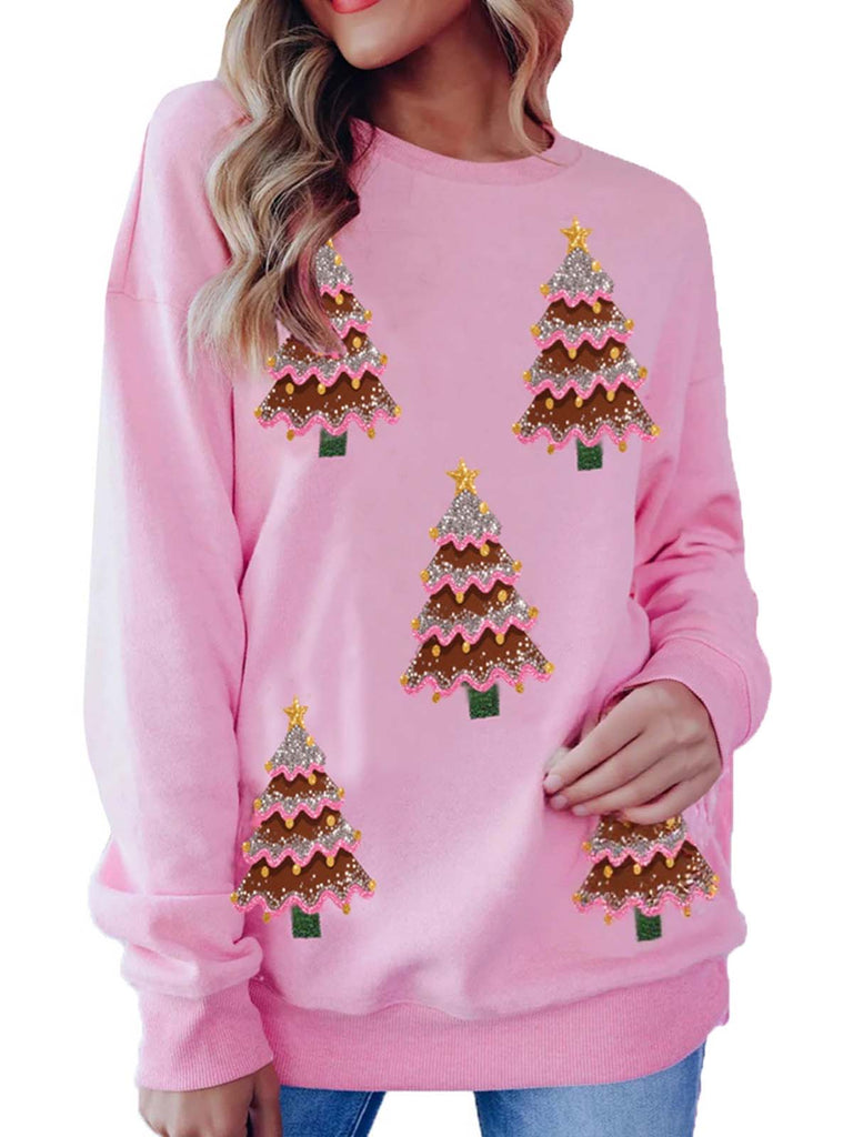 1980s Christmas Tree Sequin Sweater