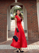 1930s Solid Deep V-Neck Satin Dress