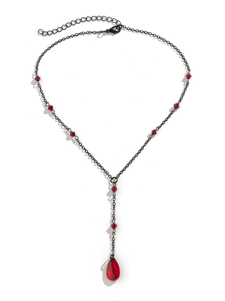 Vintage Teardrop Chain Punk Earrings & Necklace