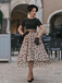 Black 1950s Polka Dot Swing Vintage Dress