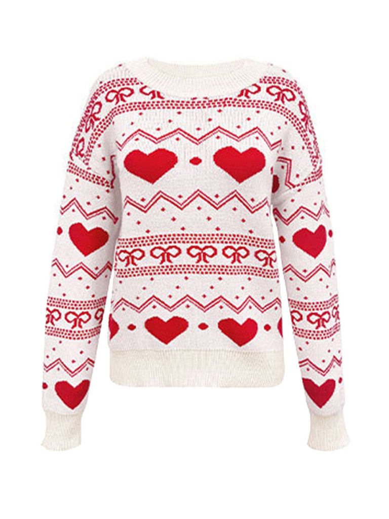 1980s Heart Pattern Valentine's Sweater