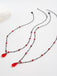 Gothic Double Layer Red Crystal Necklace