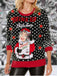 1950s Christmas Santa Grandma Beer Cheer Sweater