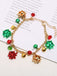 Christmas Flower Bell Necklace & Bracelet & Earring Set
