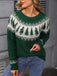 Green 1980s Christmas Tree Fair Isle Sweater