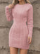 1960s Cable Knit  Long Sleeves Dress