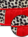 Red 1930s Cruella Dalmatian Trimmed Tie Neck Cape