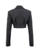 [Pre-Sale] Black 1950s Cropped Tailored Cinched Waist Blazer