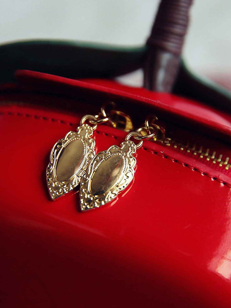 Red Apple Glossy Crossbody Bag