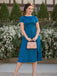 Blue 1940s Pearl Buttons Darlene Dress