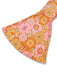 Orange 1960s Hippe Bell Sleeve Floral Dress