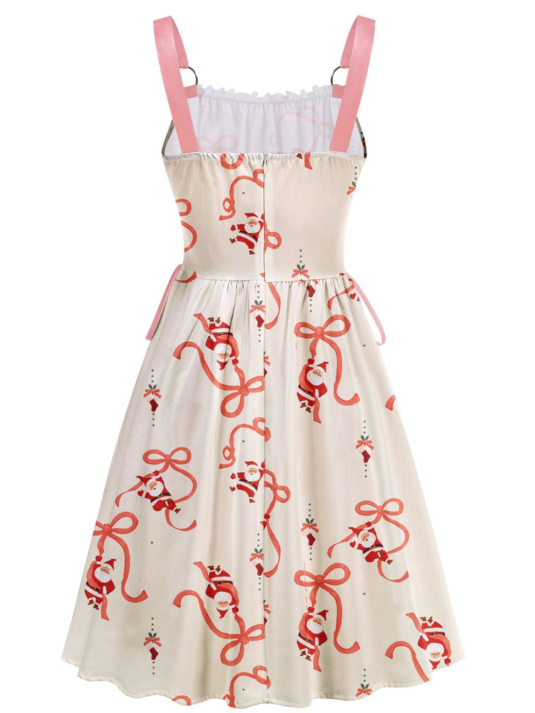 1950s Christmas Ornament Lace-Up Dress