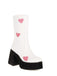 Hollow Hearts Leather Chunky Platform Boots
