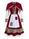 1950s Little Red Riding Halloween Costume Dress With Cape