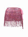 1980s Carnival Sequin Fringe Mini Skirt