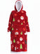 1970s Pumpkin Santas Snowman Blanket Hoodie Lougewear