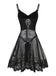Black 1950s Spaghetti Strap Bow Lace Sleepwear
