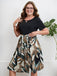 [Plus Size] Black 1950s Patchwork Swing Dress