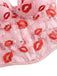 Pink 1950s Valentine's Day Kiss Print Lace Corset