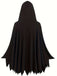1970s Halloween Skeleton Bone Print Hooded Cape