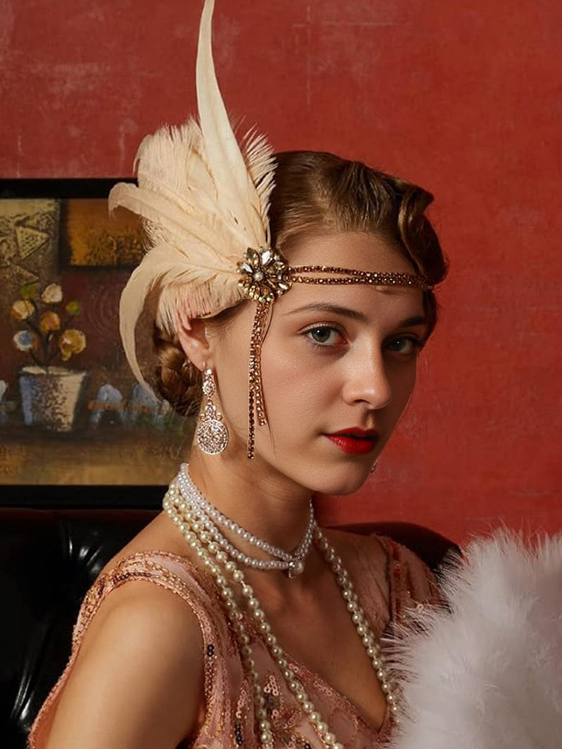 4PCS-1920s-Feather-Headband-  display picture 1