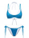 4PCS & 1950s Triangle String Bikini Set - vintage fashion, retro style