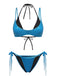 4PCS & 1950s Triangle String Bikini Set - vintage fashion, retro style