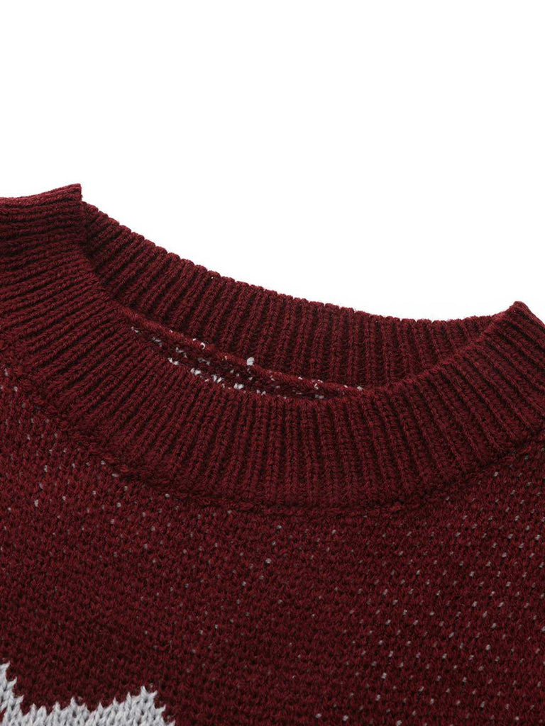 1960s Colorblock Knit Sweater Dress