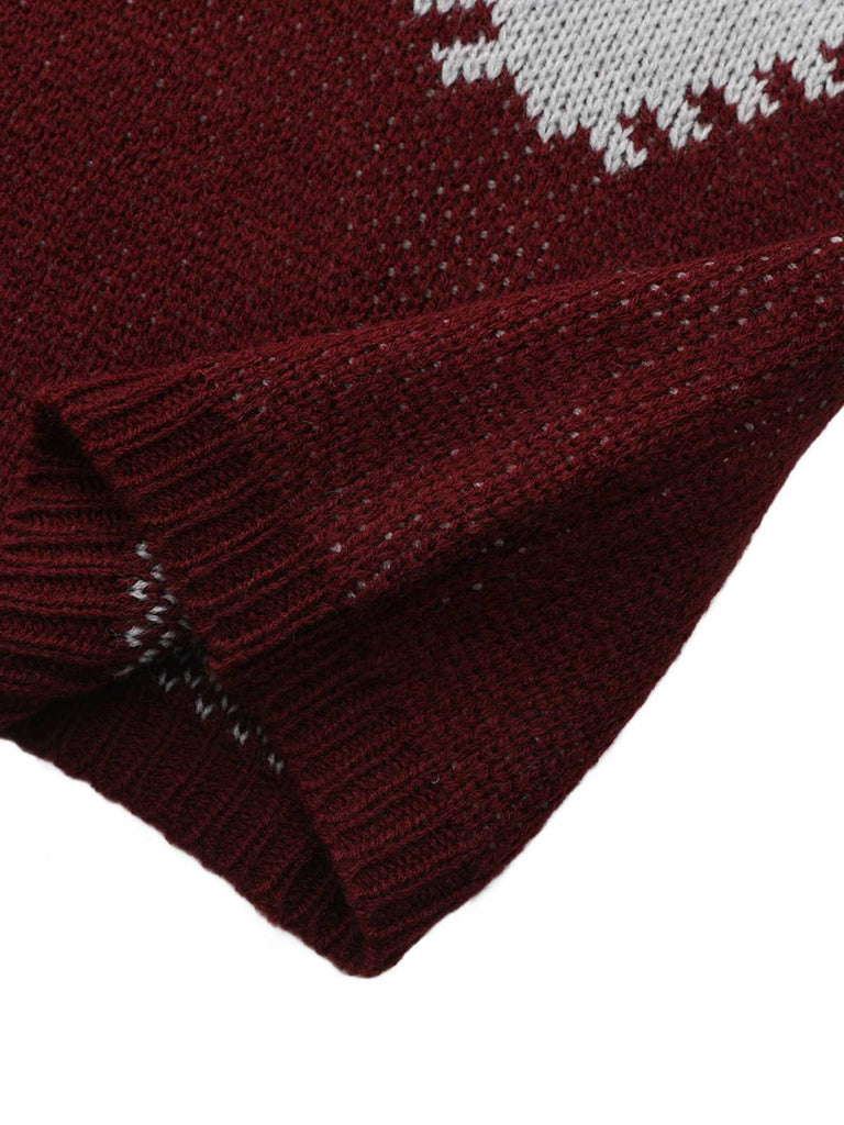 1960s Colorblock Knit Sweater Dress