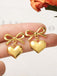 Valentine Alloy Bow Heart Drop Earrings