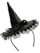 Black Gothic Lace Rose Wizard Hat Headband