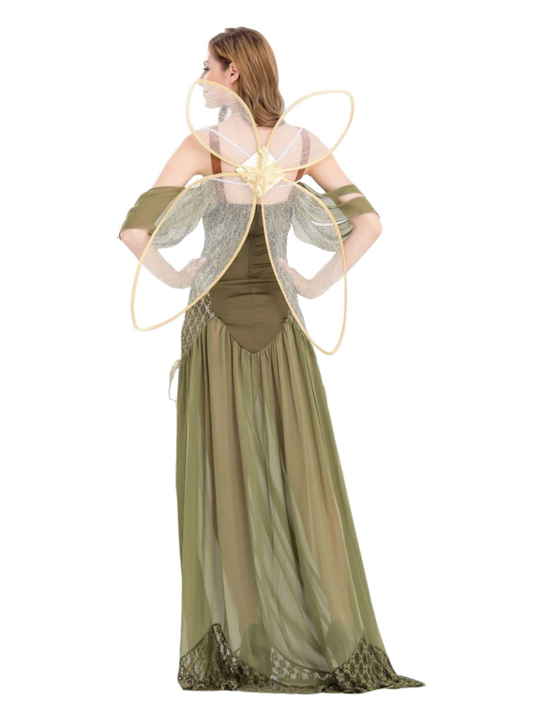 1970s Angle Flower Fairy Costume Dress With Wings