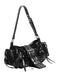 Black Punk Studded Buckle Shoulder Bag