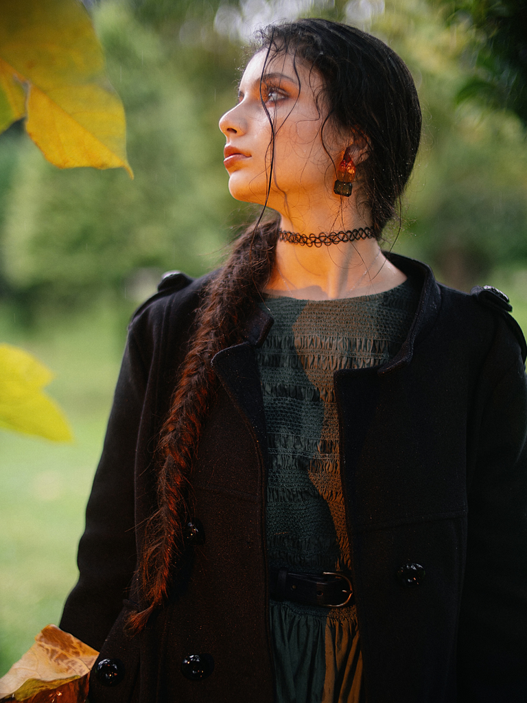 1940s Removable Faux-Fur Collar Buttons Coat