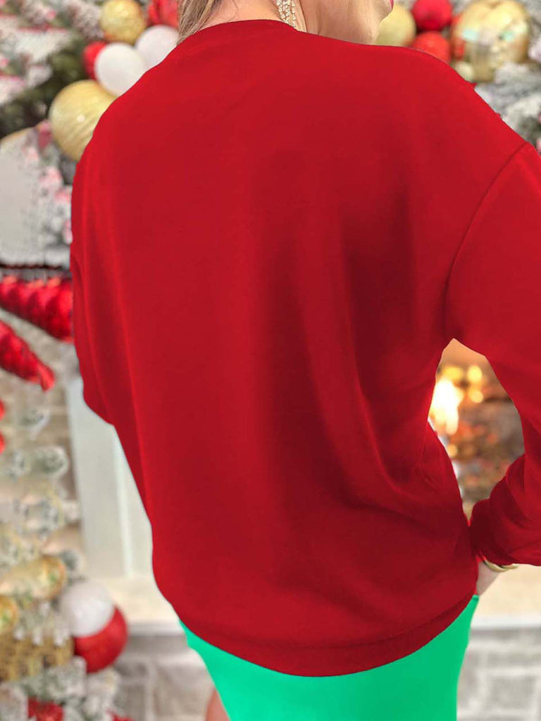 1970s Christmas Tree Sequined Sweatshirt