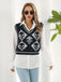 1980s Halloween Skull Arygle Sweater Vest