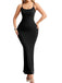 Black 1970s 2-in-1 Shapewear Slip Dress