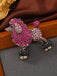 Vintage Alloy Rhinestone Poodle Brooch