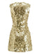 Y2k Sequin Disco Sleeveless Party Dress