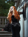 Black 1930s Lace Sleeve Velvet Fishtail Dress