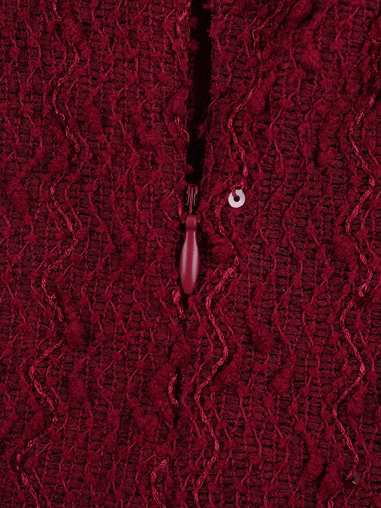 1930s Solid Lace-Up Strapless Maxi Dress