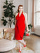 Red 1960s Solid Halter Bodycon Dress