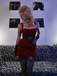 Red 1980s Velvet Corset Ruched Sweetheart Mini Dress
