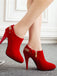 Vintage Solid Velvet Pointed Toe Stiletto Heels