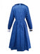 Blue 1940s Plaid Orphan Esther Dress