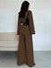 2PCS 1960s Solid Lace-Up Blazer & Pants Set