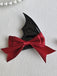 Vintage Gothic Bow Leather Hair Clip