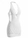 1960s Halter Fishnet Cutout Bodycon Mini Lingerie Dress