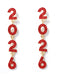 Rhinestone 2026 Colorful New Year's Drop Dangle Earrings