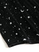 [Plus Size] Black 1960s Star V-Neck Velvet Dress
